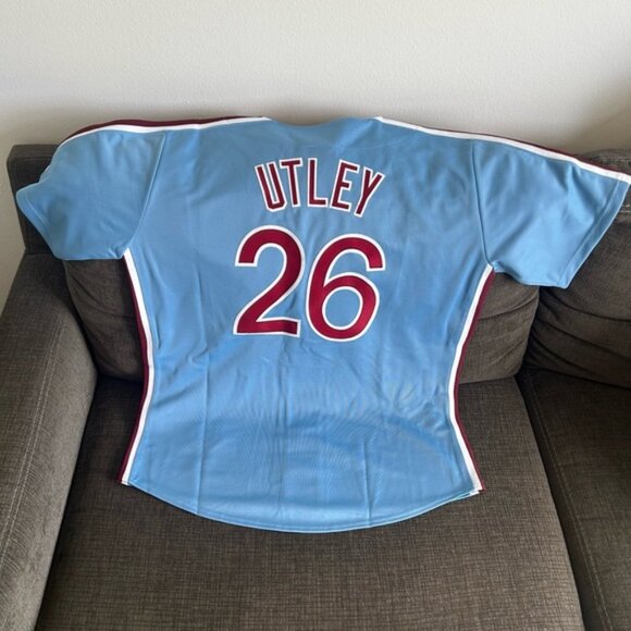 Majestic Authentic Philadelphia Phillies Chase Utley Cooperstown Jersey Men’s XL - Picture 4 of 5